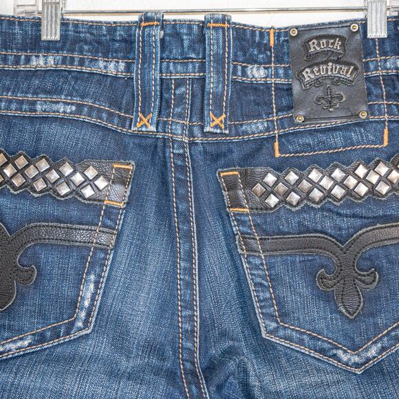 Rock Revival Men's size 36 Sid Straight Leg Denim Jeans (fit 37x31) - Picture 11 of 15